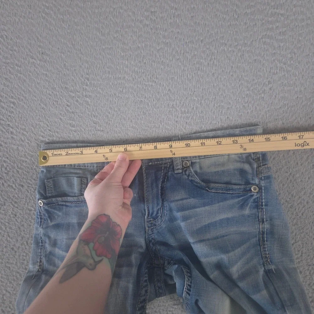 BKE Jeans Men 29x32 Long Blue Aiden‎ Bootleg Stretch Medium Wash Whiskered Denim